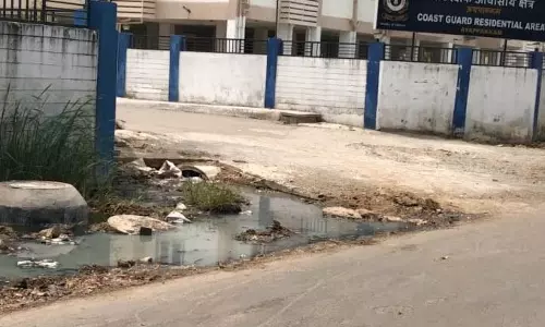 தேங்கும் கழிவு நீர் தேங்கும் கழிவு நீர்