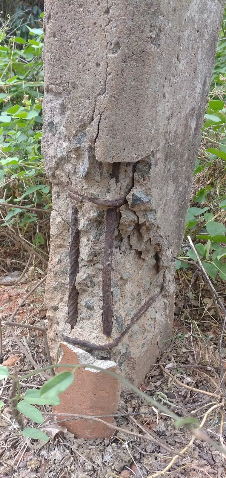 ஆபத்தான மின் கம்பம்