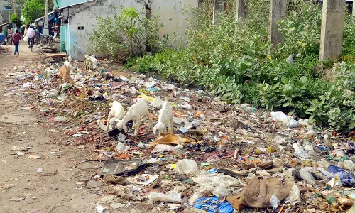 குவிந்து கிடக்கும் குப்பைகள்