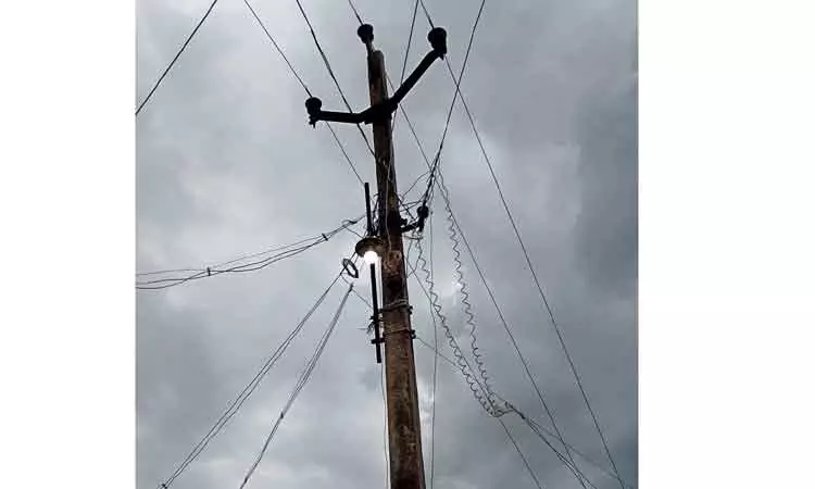 பகலில் எரியும் மின்விளக்குகள் பகலில் எரியும் மின்விளக்குகள்