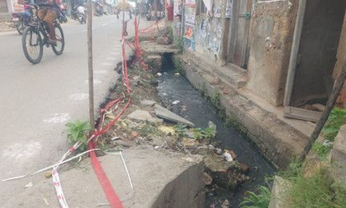 ஆபத்தான கழிவுநீர் கால்வாய்