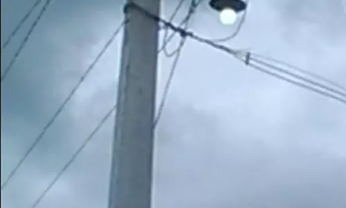 பகலில் எரியும் மின் விளக்கு