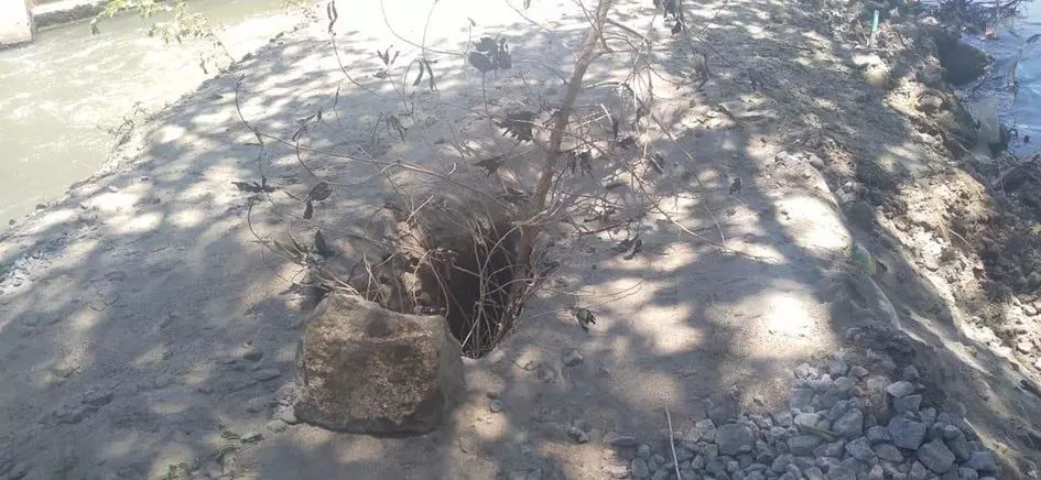 தற்காலிக பாலம் சேதம் தற்காலிக பாலம் சேதம்