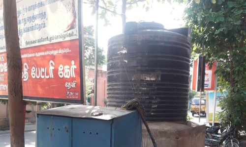 பயன்படாத தண்ணீர் தொட்டி