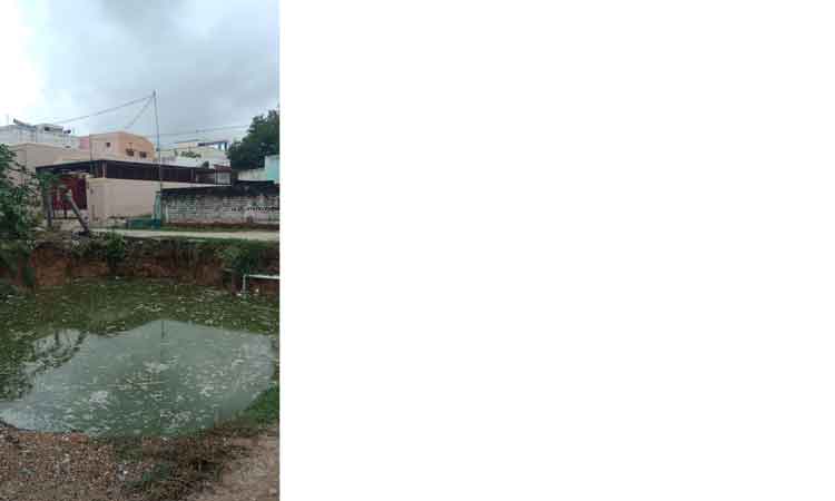 சாலையோரம் ராட்சத குழி