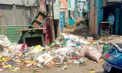 தெருக்களில் கொட்டப்படும் குப்பைகள்