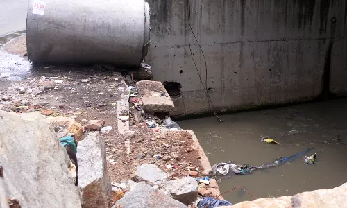 தடுப்பு சுவர் இல்லாத ராஜ கால்வாய்