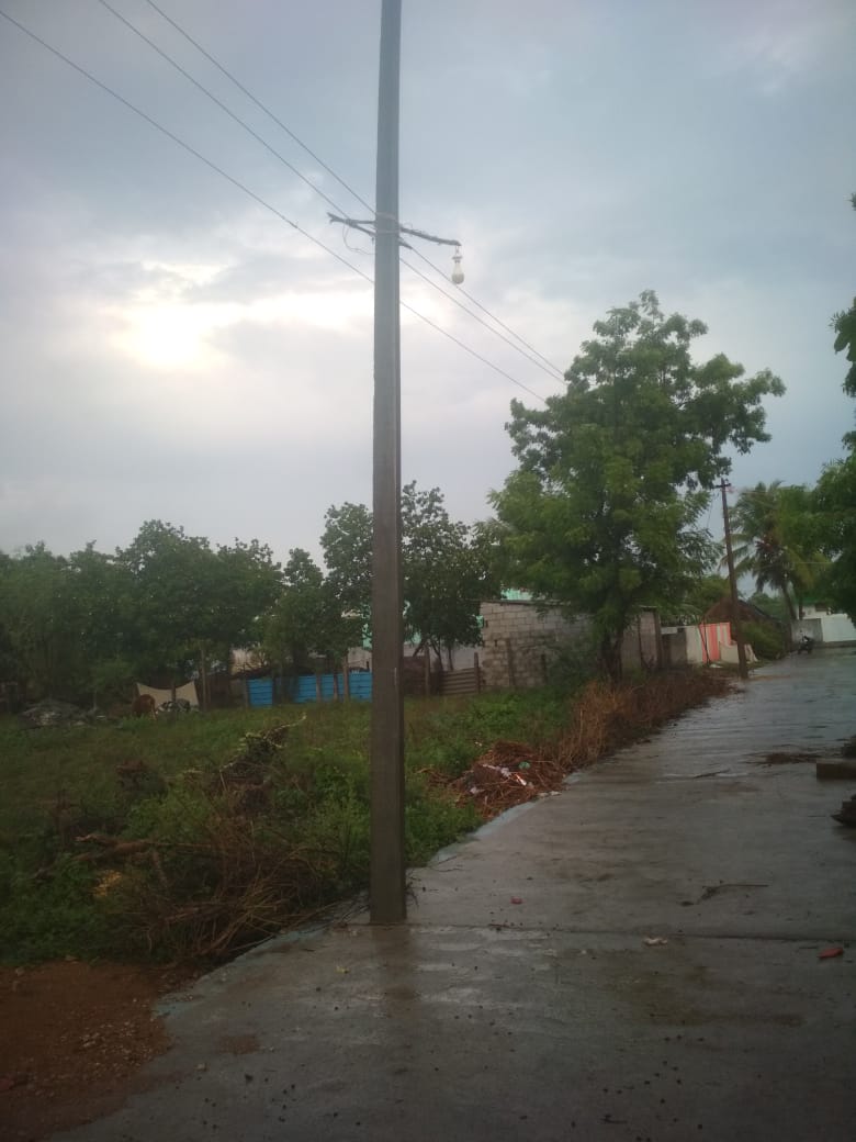 கம்பத்தோடு உரசும் மின்கம்பிகள் கம்பத்தோடு உரசும் மின்கம்பிகள்