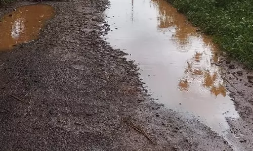 குண்டும், குழியுமான சாலை குண்டும், குழியுமான சாலை