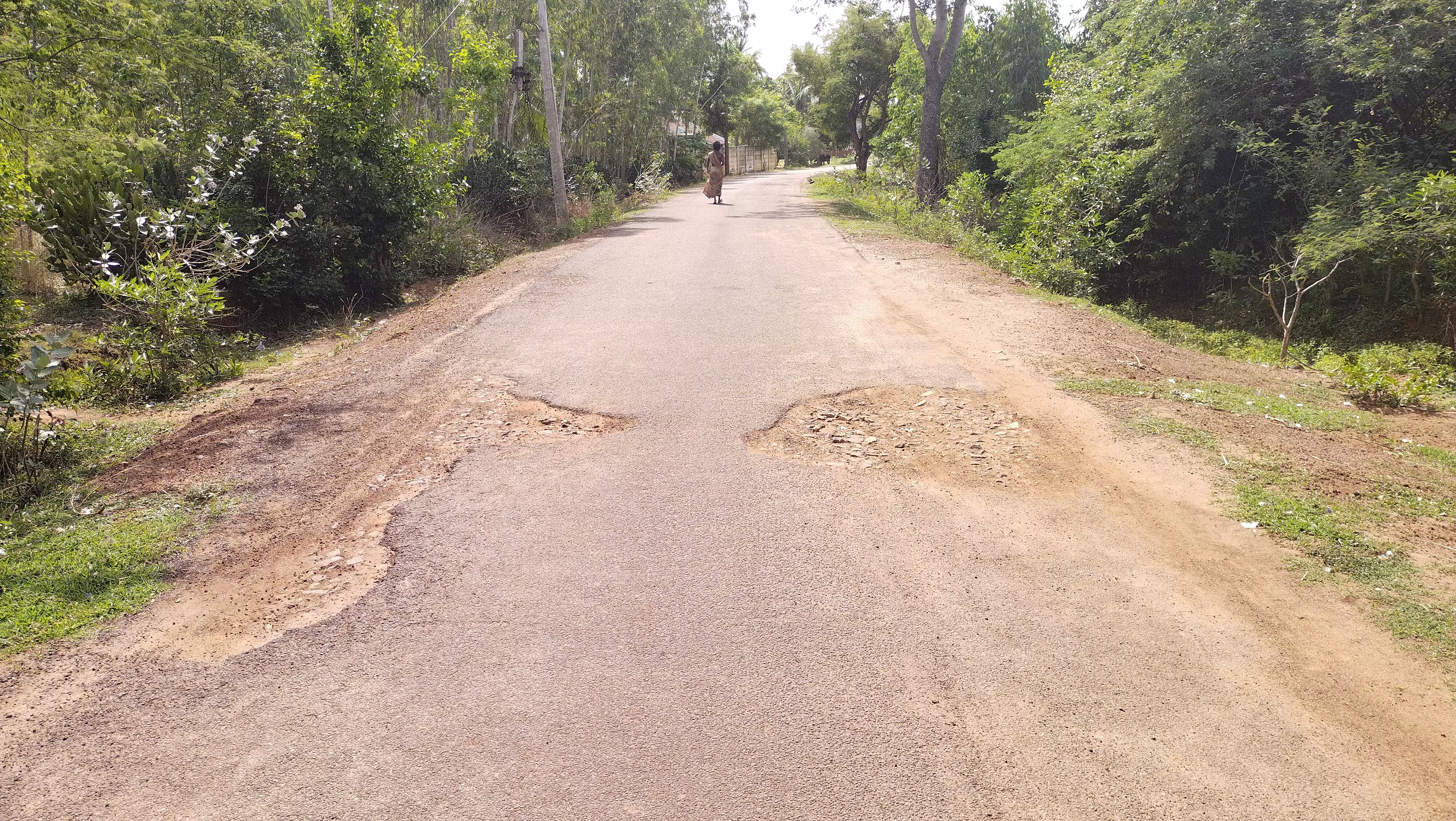 குண்டும், குழியுமான சாலை