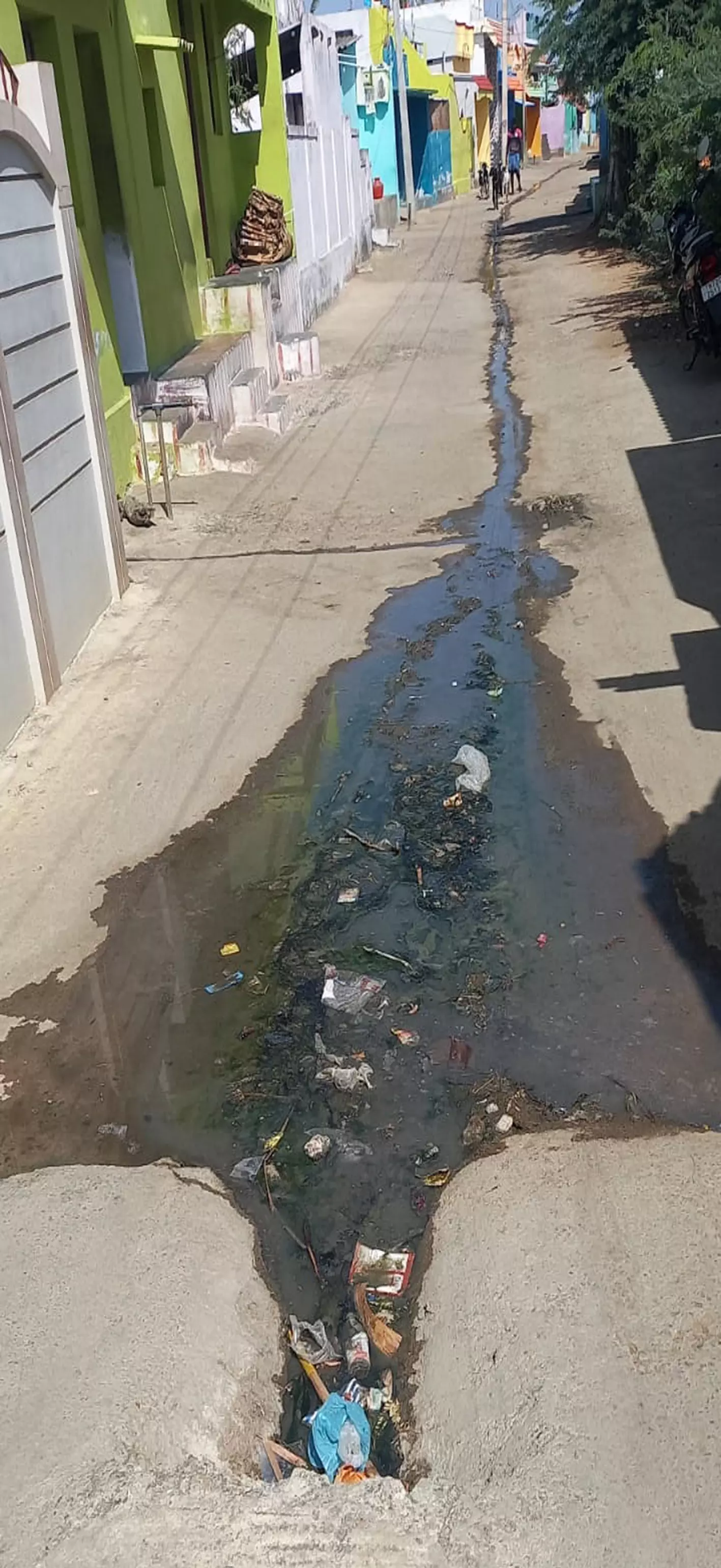 தெருவில் ஓடும் கழிவுநீர் தெருவில் ஓடும் கழிவுநீர்