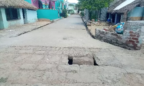 சேதமடைந்த கால்வாய் சிலாப்