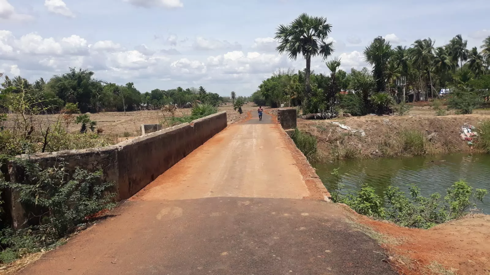 சேதமடைந்த நடைபாலம் சேதமடைந்த நடைபாலம்