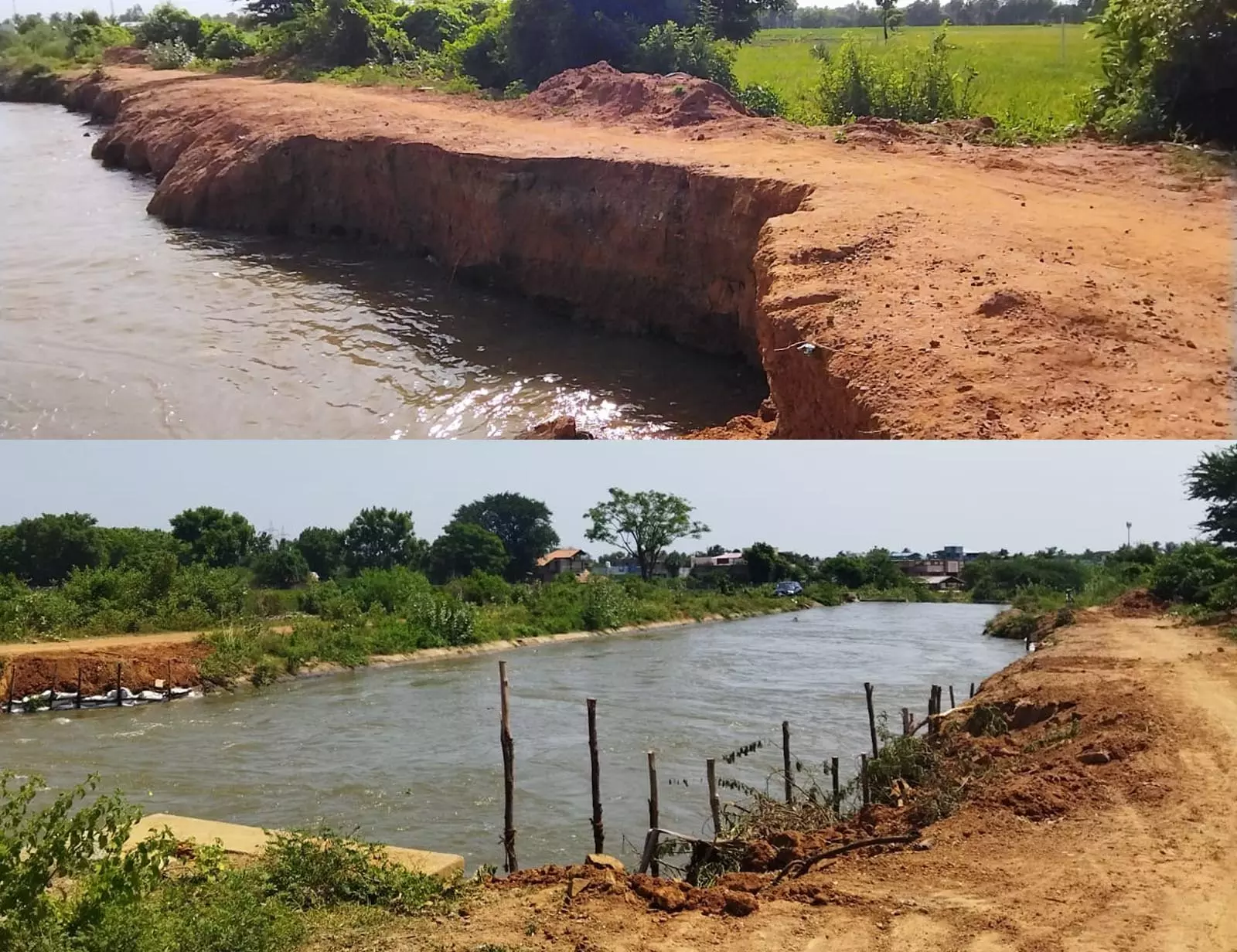 கல்லணைக்கால்வாய் கரை பலப்படுத்தப்பட்டது கல்லணைக்கால்வாய் கரை பலப்படுத்தப்பட்டது