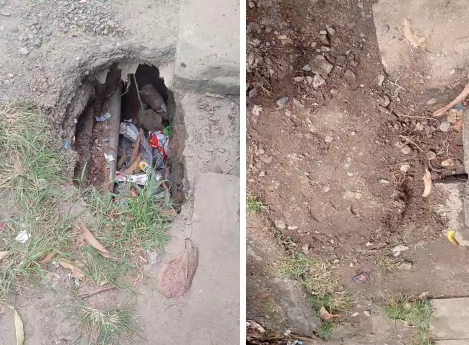 பள்ளம் மூடப்பட்டது