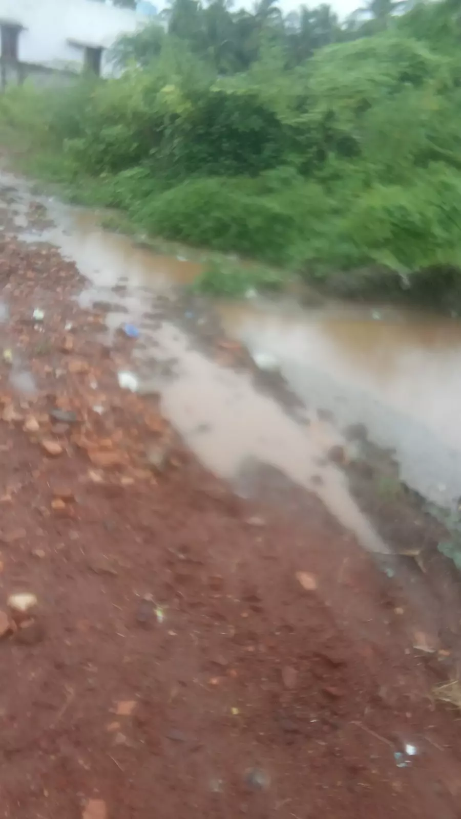 பாதையில் கழிவுநீர் பாதையில் கழிவுநீர்