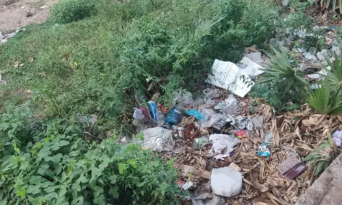 குப்பை கிடங்காக மாறிய ஏாி