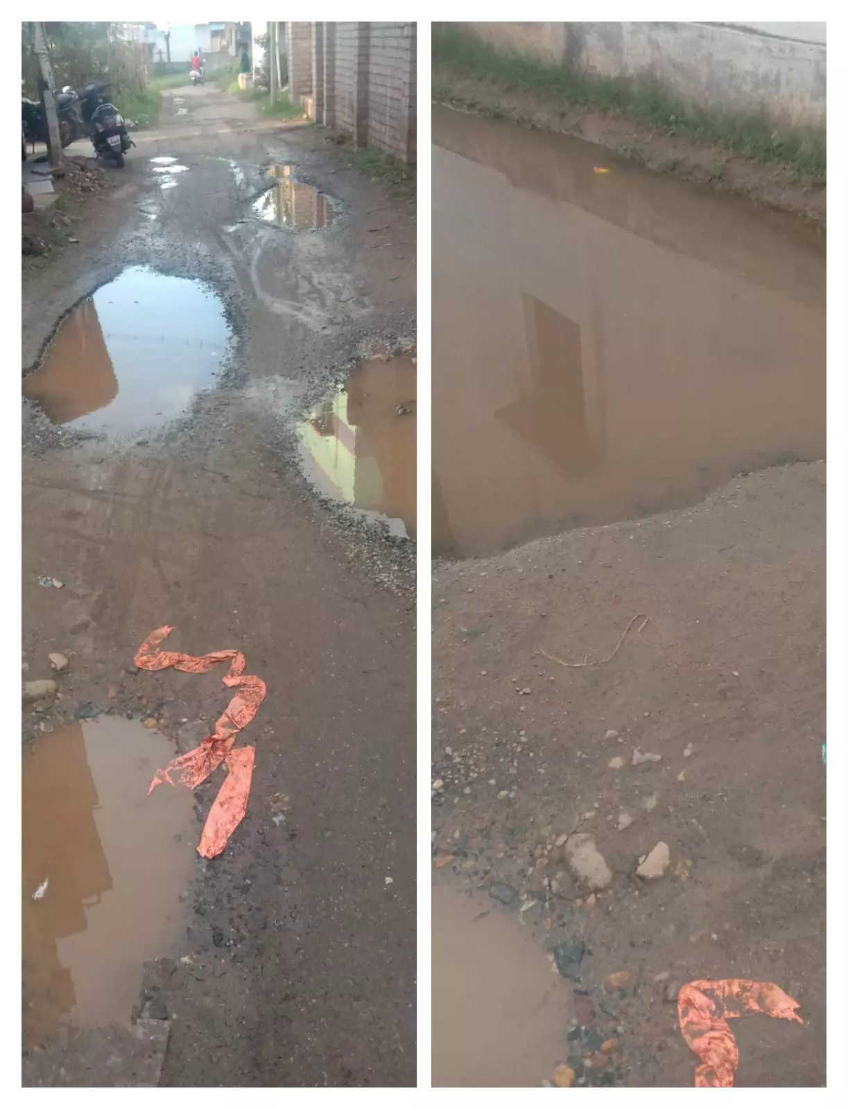 குண்டும், குழியுமான சாலை