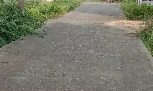 சிதிலமடைந்த சாலை