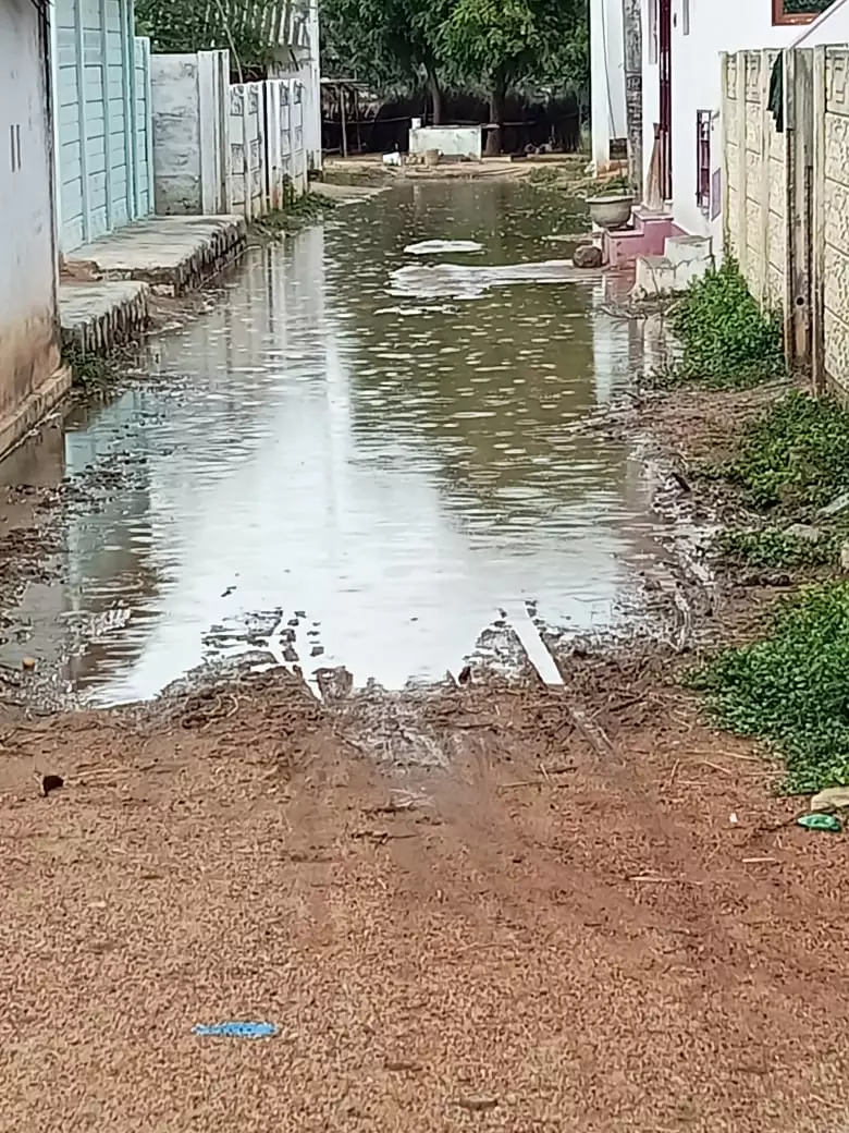 தேங்கி நிற்கும் மழைநீர்