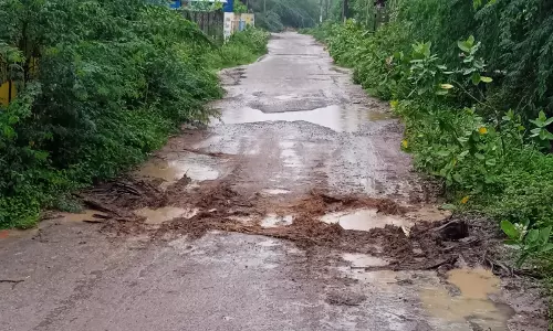 குண்டும் குழியுமான சாலை