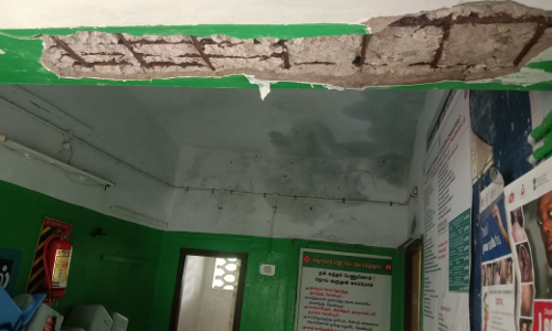 விழும் நிலையில் சுகாதார நிலைய கட்டிடம்