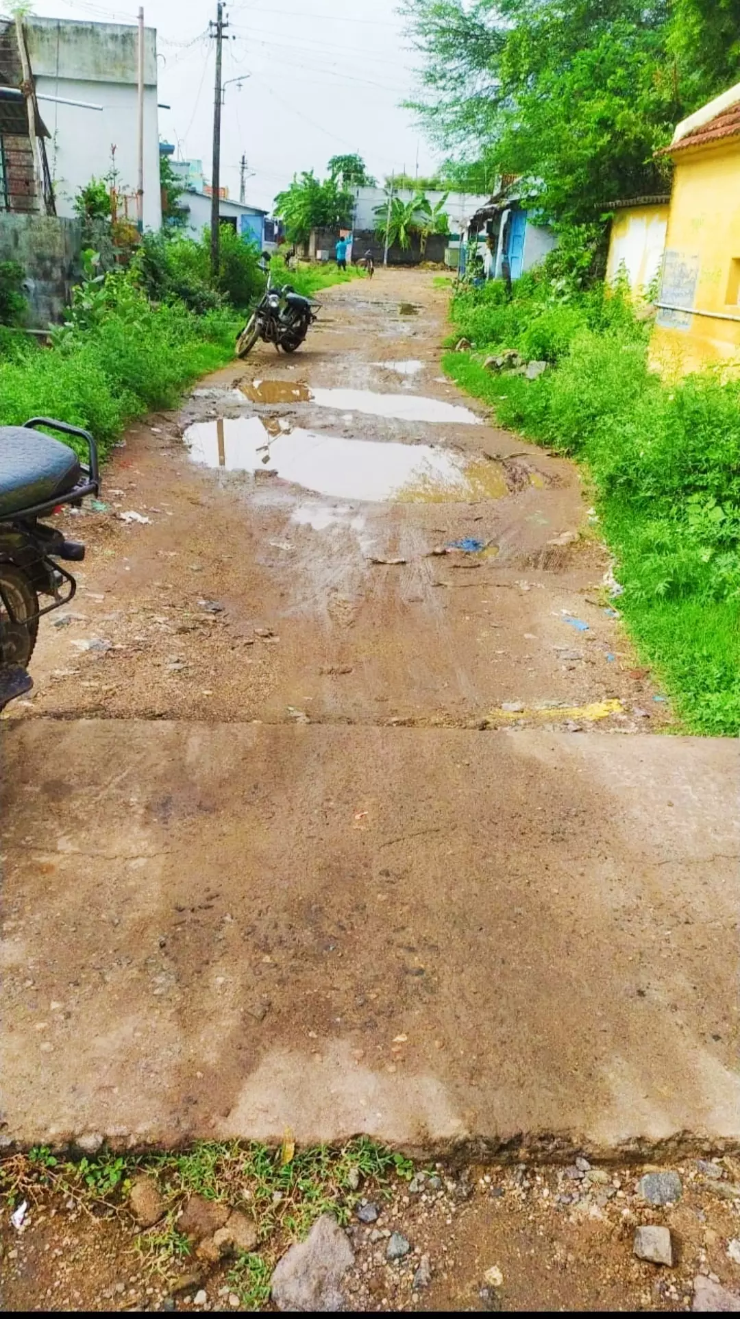 குண்டும், குழியுமான சாலை