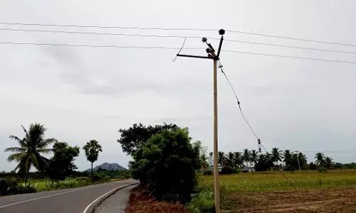 சேதமடைந்த மின்கம்பத்தால் அச்சம் சேதமடைந்த மின்கம்பத்தால் அச்சம்