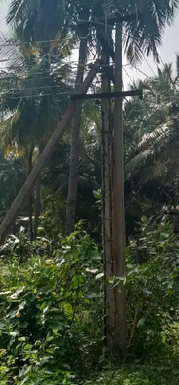 ஆபத்தான மின்கம்பம்