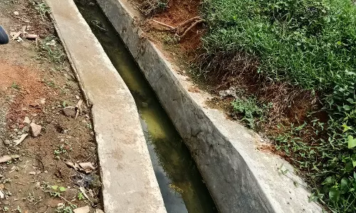 குளத்தில் கழிவு நீர் கலப்பு