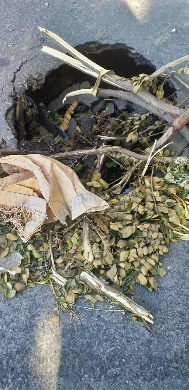 சாலையில் பள்ளம்