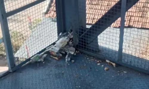 நடைமேம்பாலத்தில் கேமரா