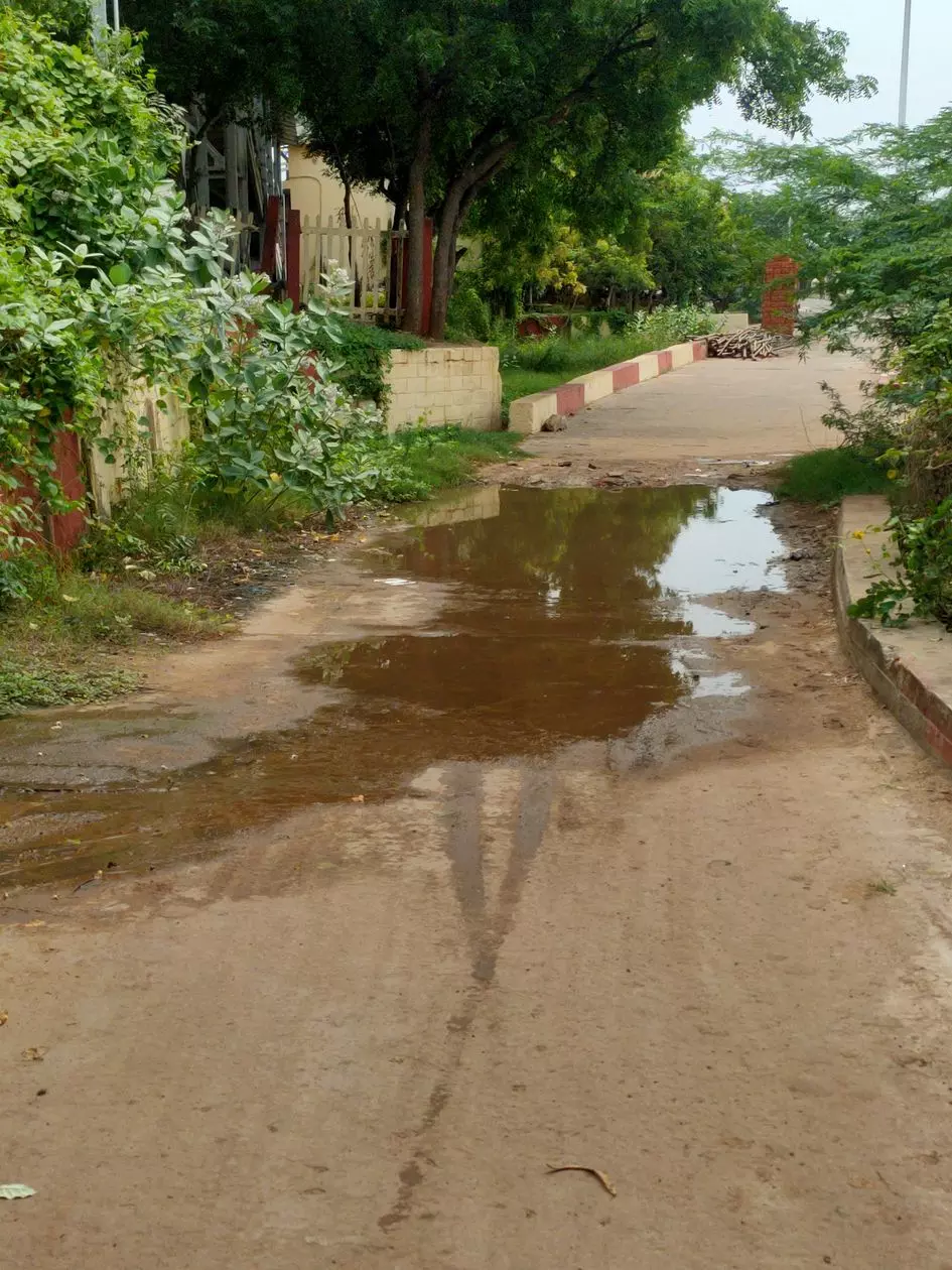 ரெயில் நிலைய சாலையில் கழிவுநீர்