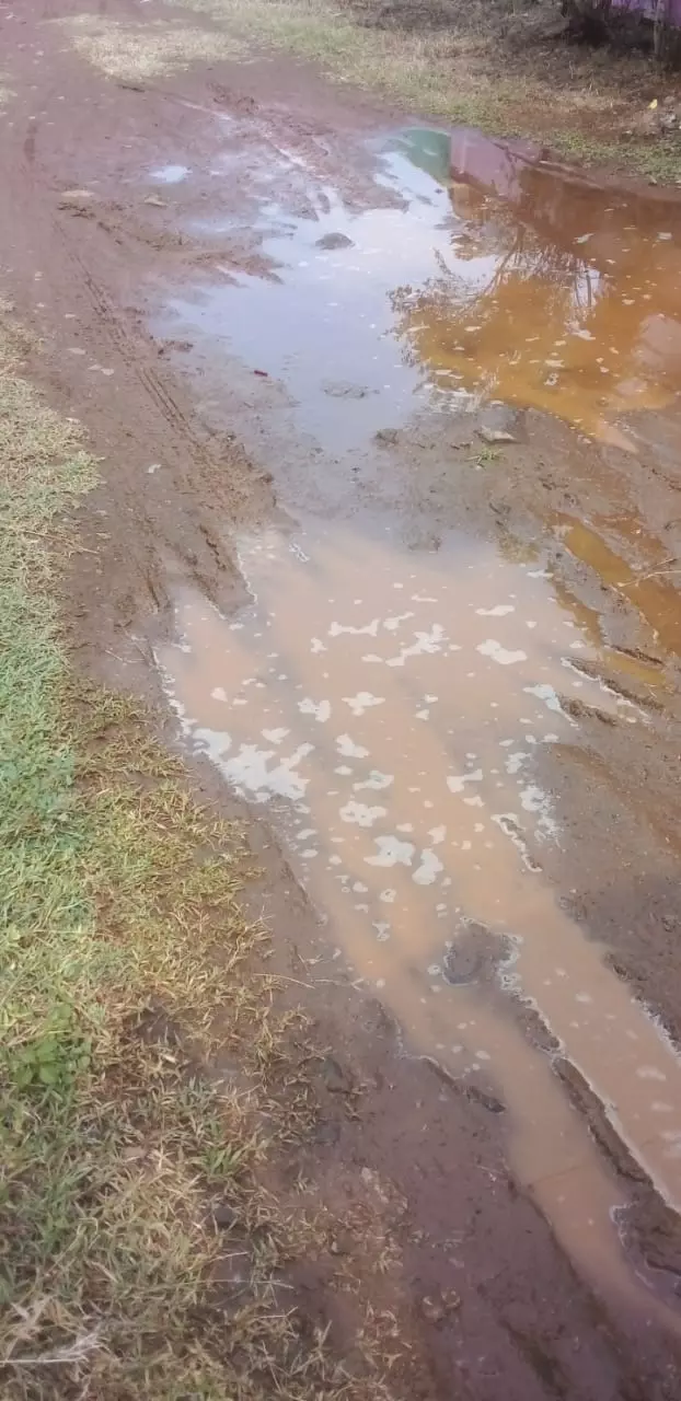 சேறும், சகதியுமான சாலை