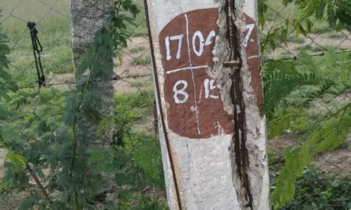 உயிர்பலி வாங்க காத்திருக்கும் மின்கம்பங்கள்