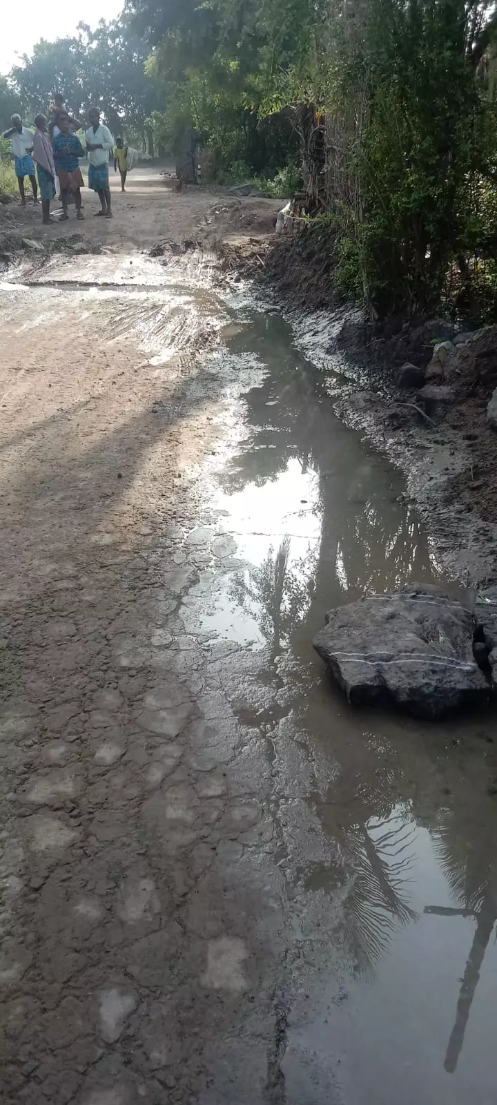 தெருவில் வழிந்தோடும் கழிவுநீர் தெருவில் வழிந்தோடும் கழிவுநீர்