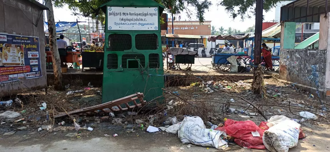 குப்பைமேடாகும் புதிய பஸ் நிலையம்