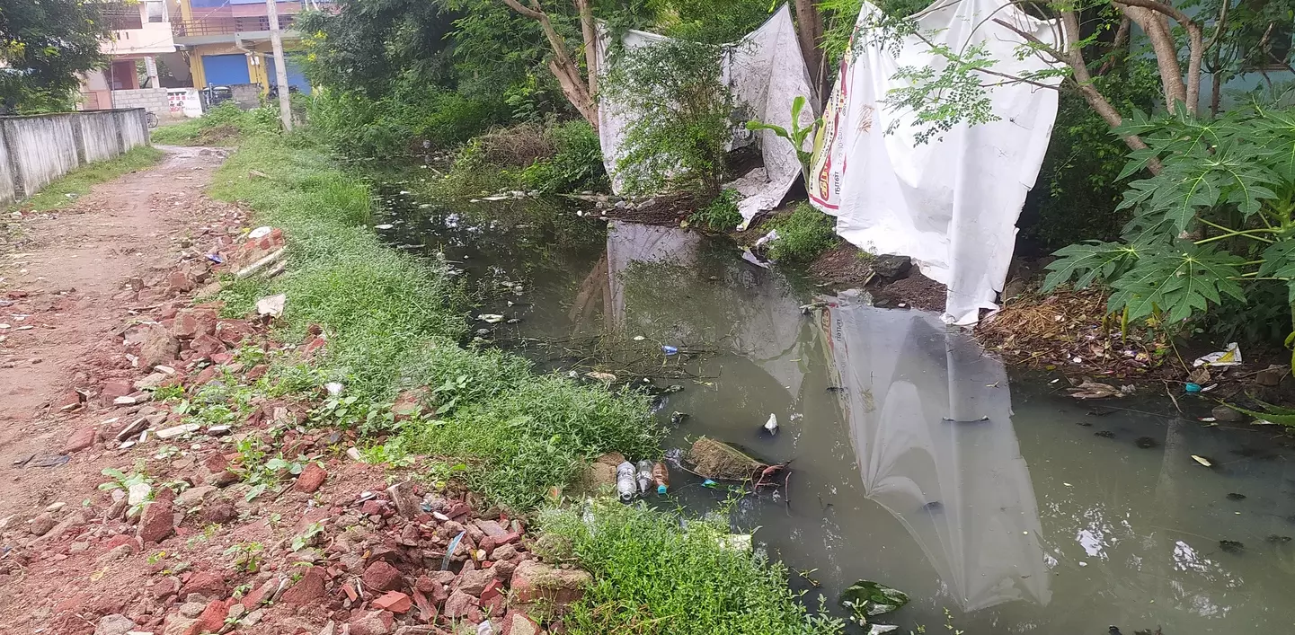 கால்வாயில் தேங்கும் கழிவுநீர்