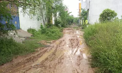 சேறும் சகதியுமான சாலை