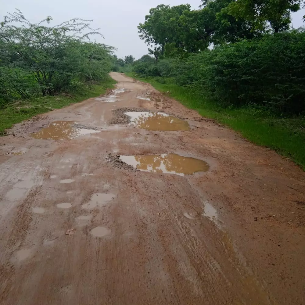 குண்டும், குழியுமான சாலை குண்டும், குழியுமான சாலை