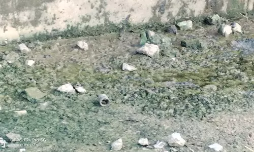 சுகாதாரமற்ற பள்ளி வளாகம்