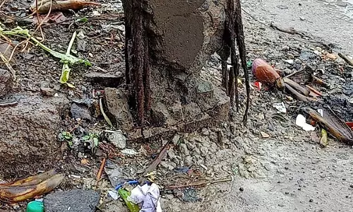 ஆபத்தான மின்கம்பம்