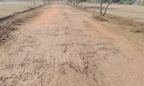 குண்டும், குழியுமான சாலை
