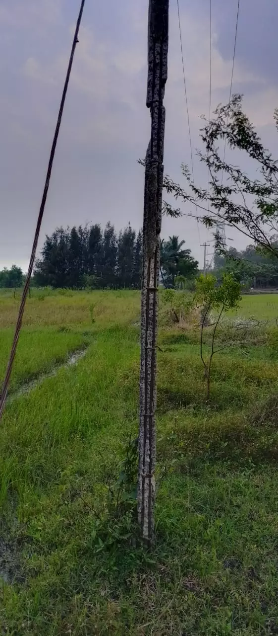 ஆபத்தான மின்கம்பம்