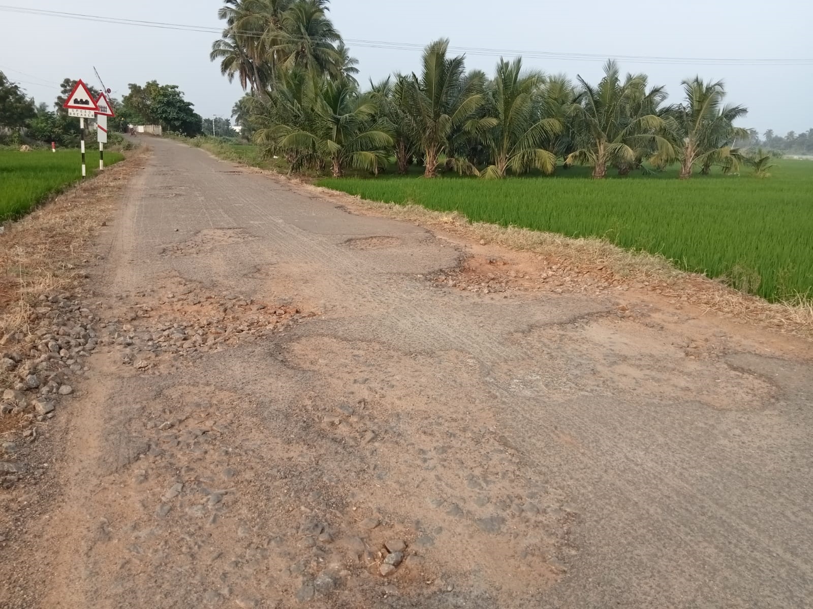 குண்டும் குழியுமான சாலை