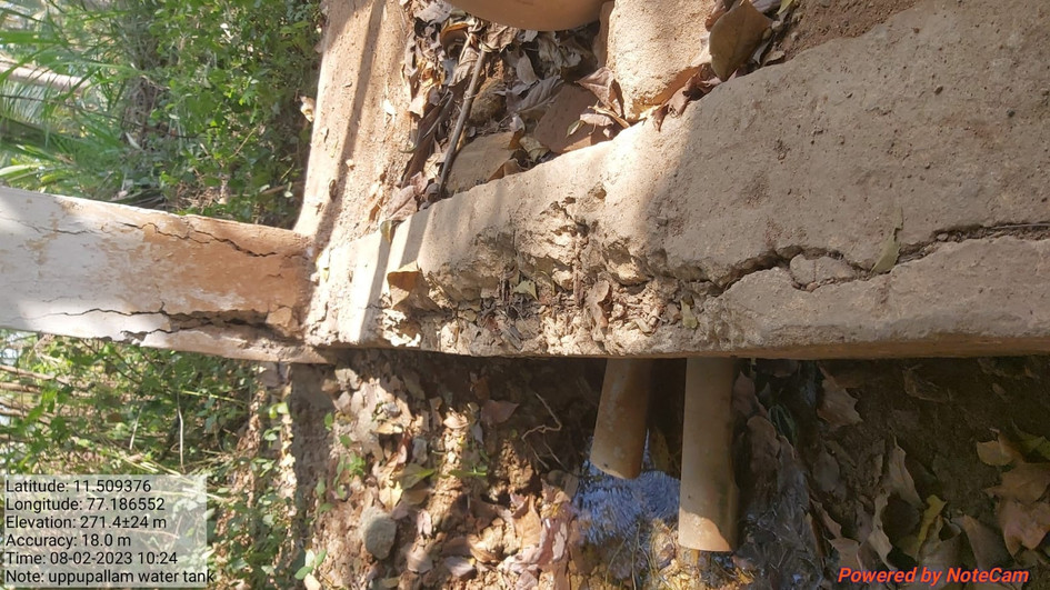 ஆபத்தான மேல்நிலை தொட்டி