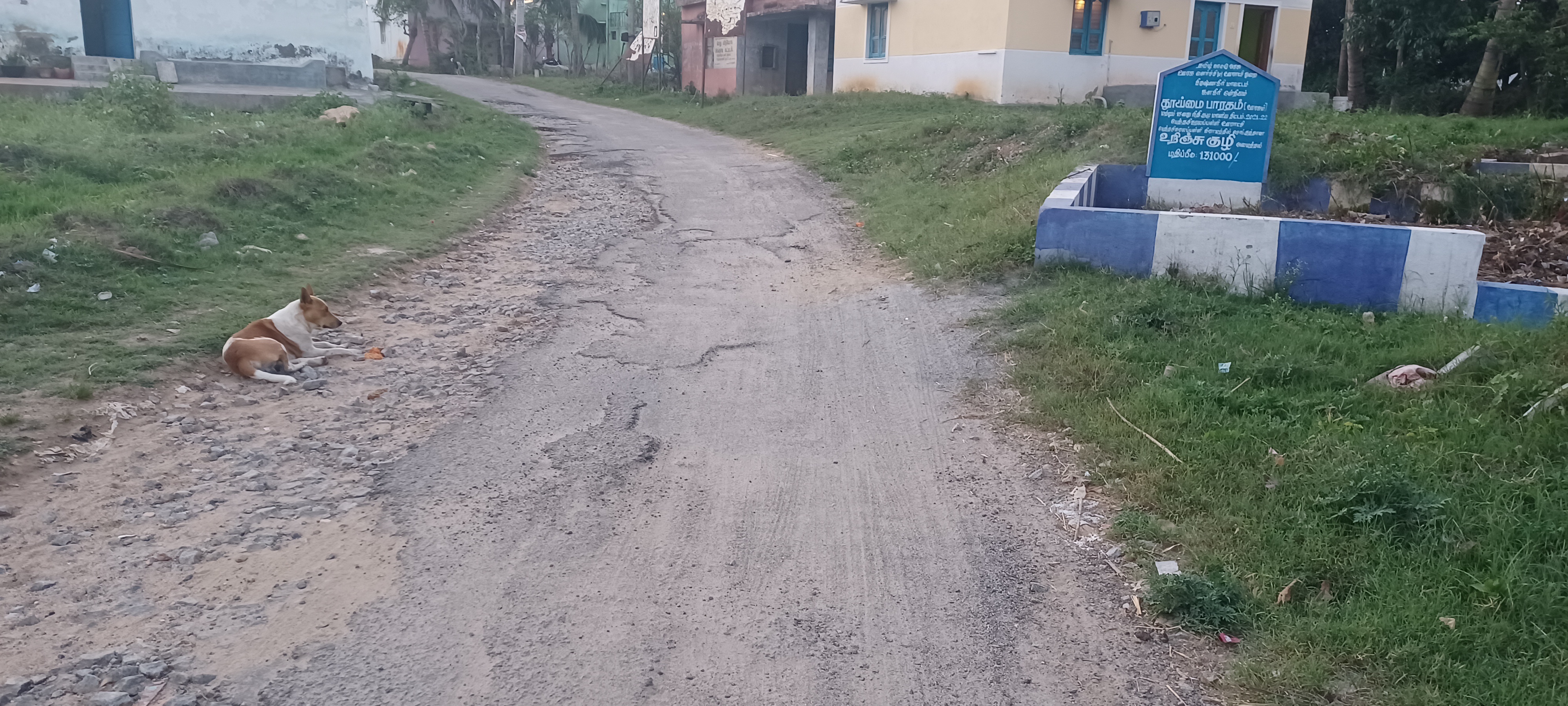 குண்டும், குழியுமான சாலை