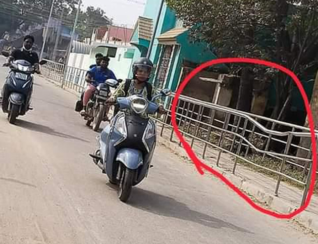 நடைபாதை கைப்பிடி சேதம் நடைபாதை கைப்பிடி சேதம்