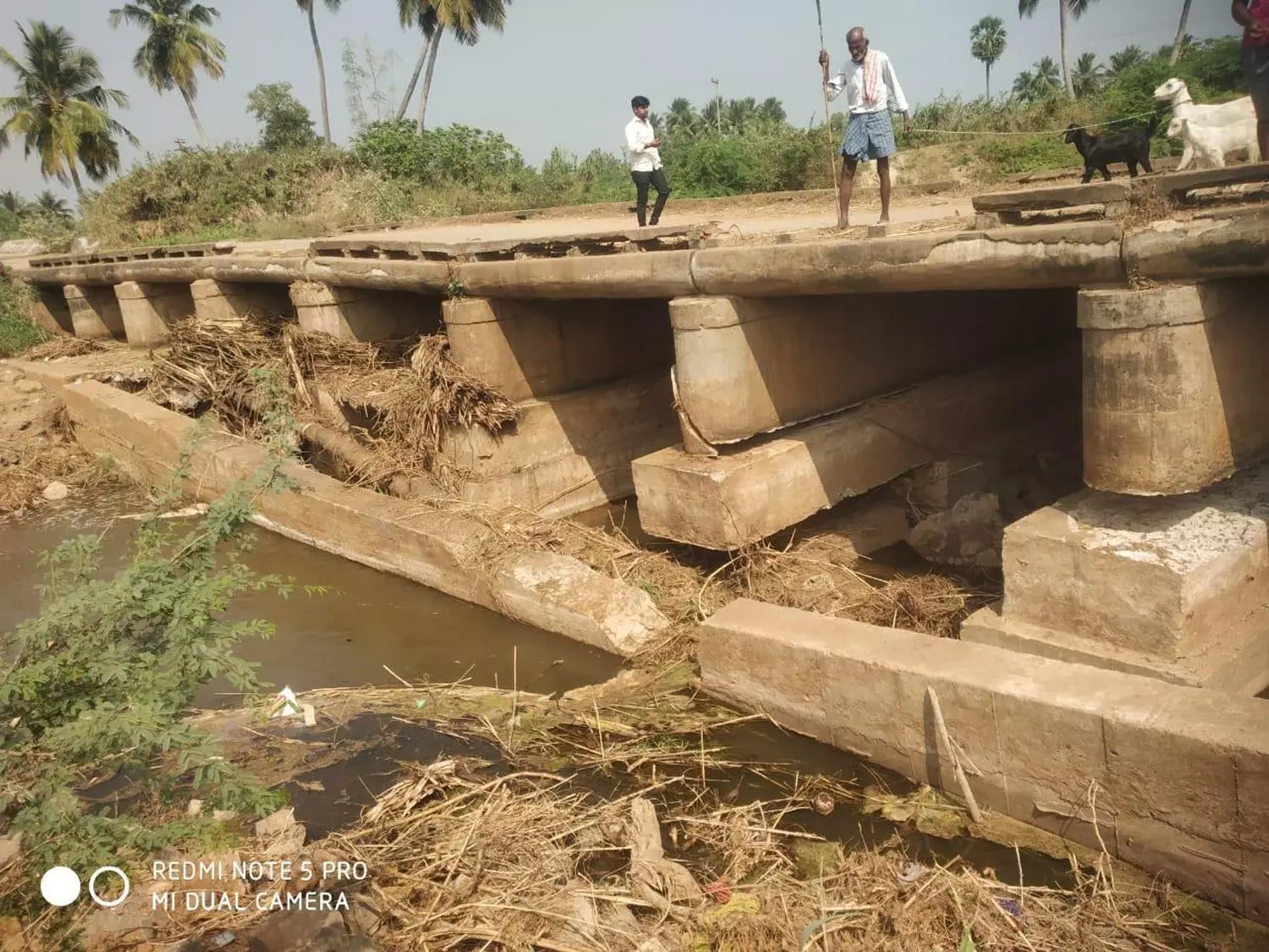 சேதமடைந்த பாலம்