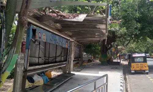 சேதமடைந்த நிழர்குடை